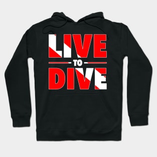 Life to Dive Sea Diver Flag Gift Hoodie